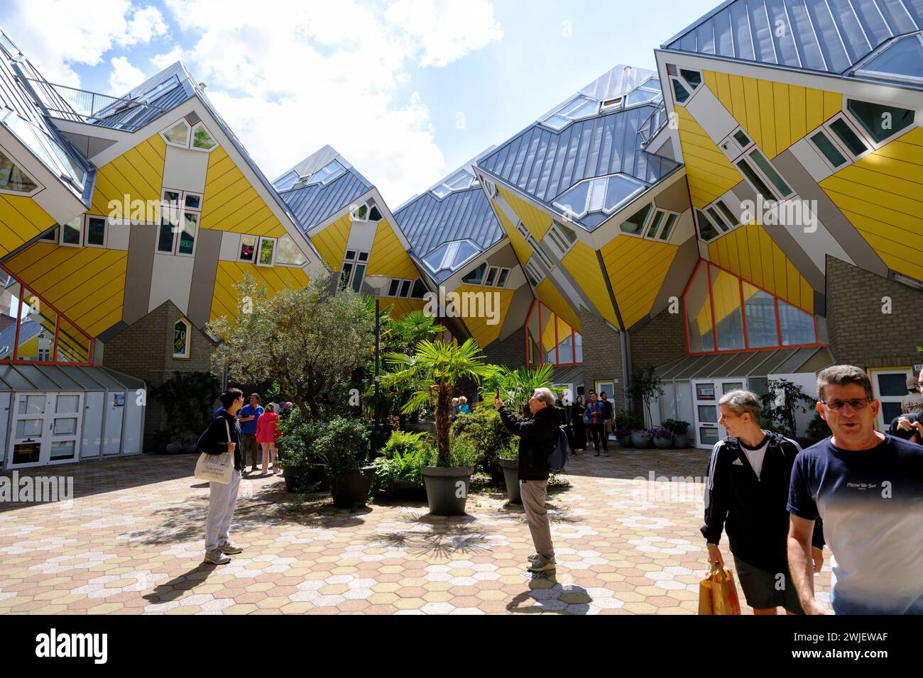 Netherlands, Rotterdam: the Cube Houses designed by architect Piet Blom Stock Photo