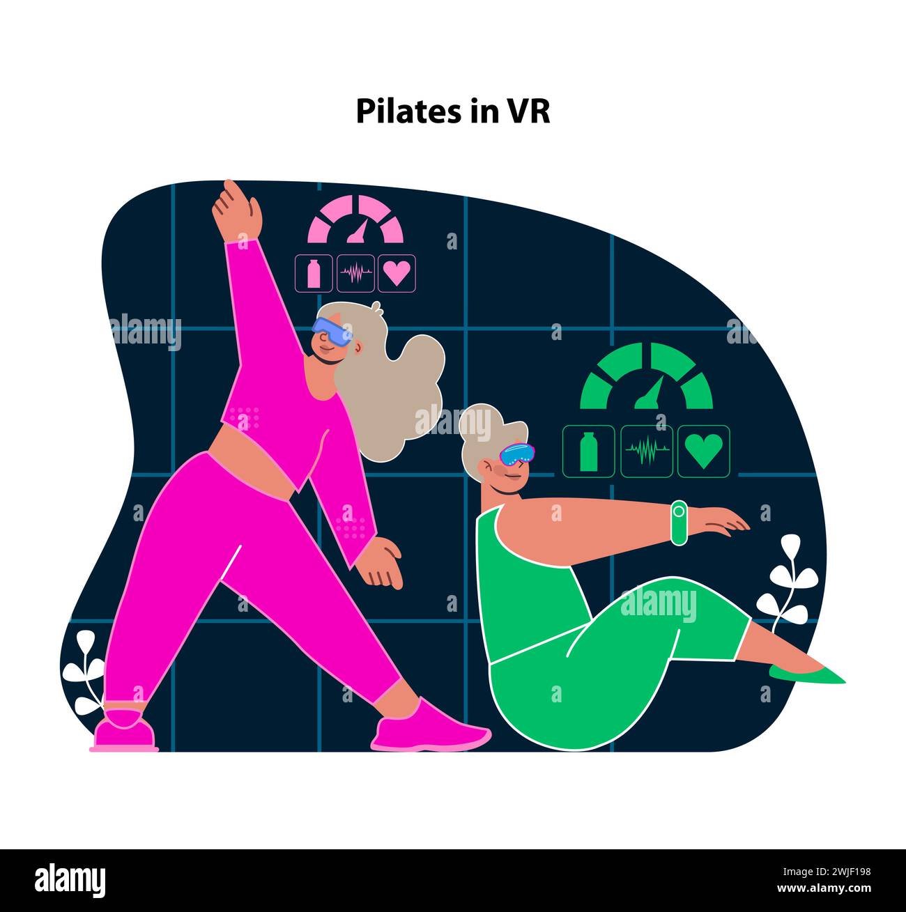 Pilates in VR. Serene virtual sessions enhancing core strength and