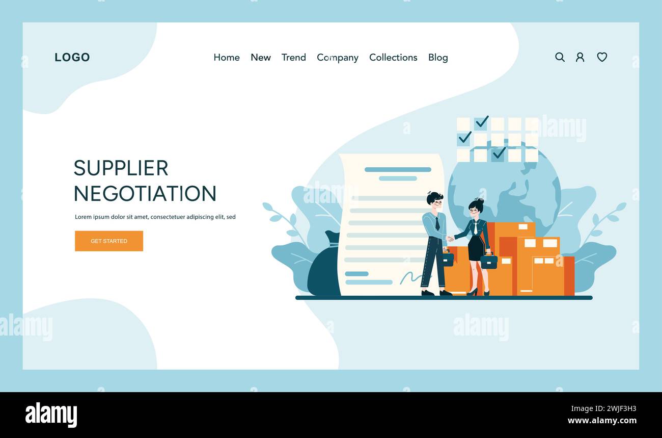 Supplier Negotiation concept. Successful business agreements and