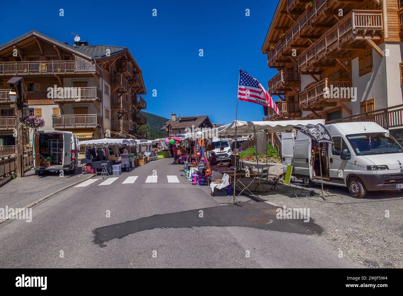 Main Contamine Alpine resort of contamines montjoie hi-res stock photography and ...