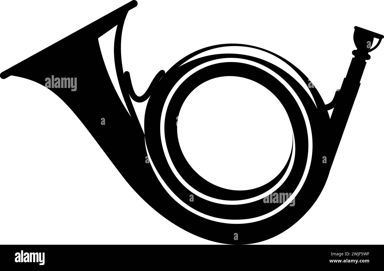 Bugle horn badge Black and White Stock Photos & Images Alamy