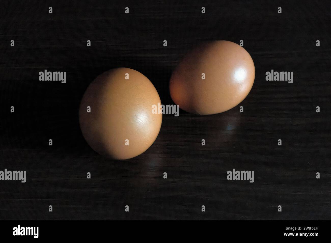 chicken eggs on black background Stock Photo - Alamy