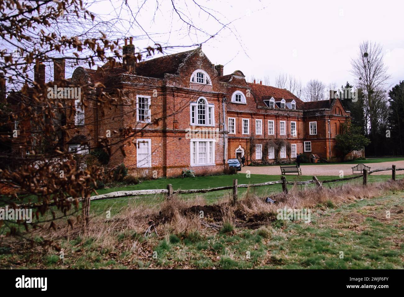 West Horsley Place (Button House), Grade I listed 15th century manor house in Surrey, England, UK, Feb 2024 BBC TV show Ghosts Stock Photo