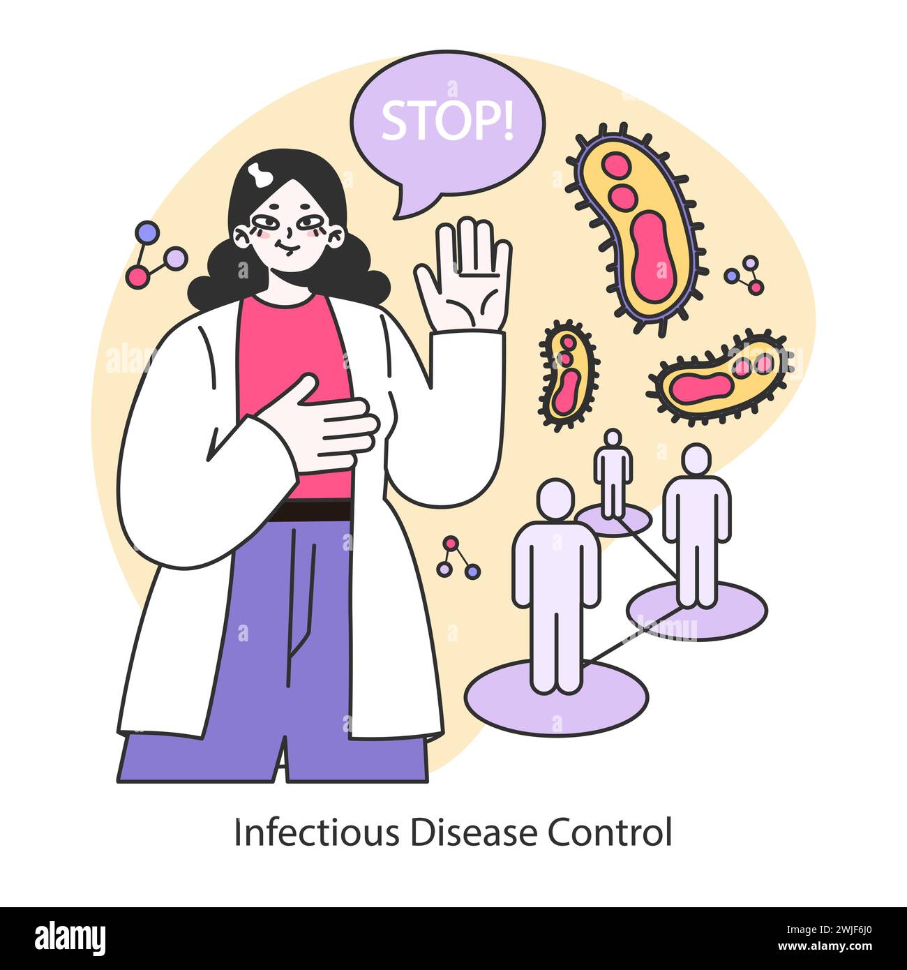 Infectious Disease Control concept. Protecting populations with ...