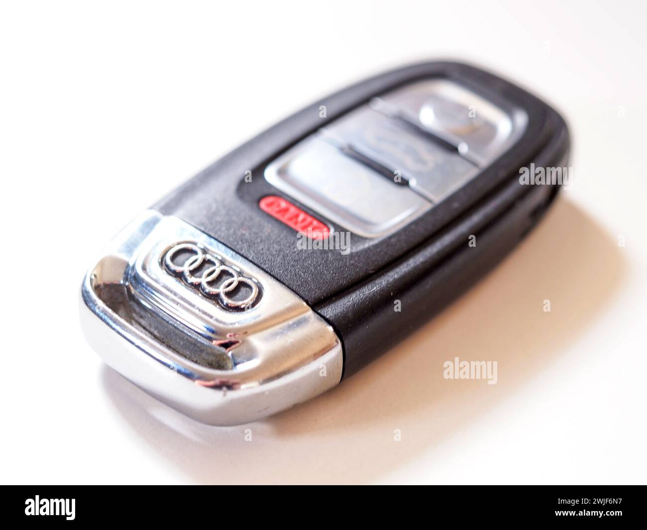 Bavaria, Germany -February 15, 2024: In this photo illustration, Audi Transponder Stock Photo