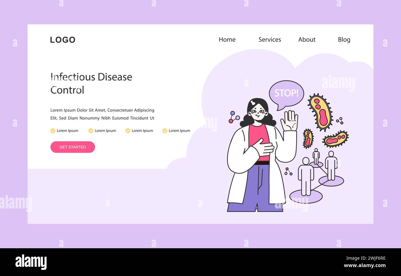 Infectious Disease Control concept. Protecting populations with ...