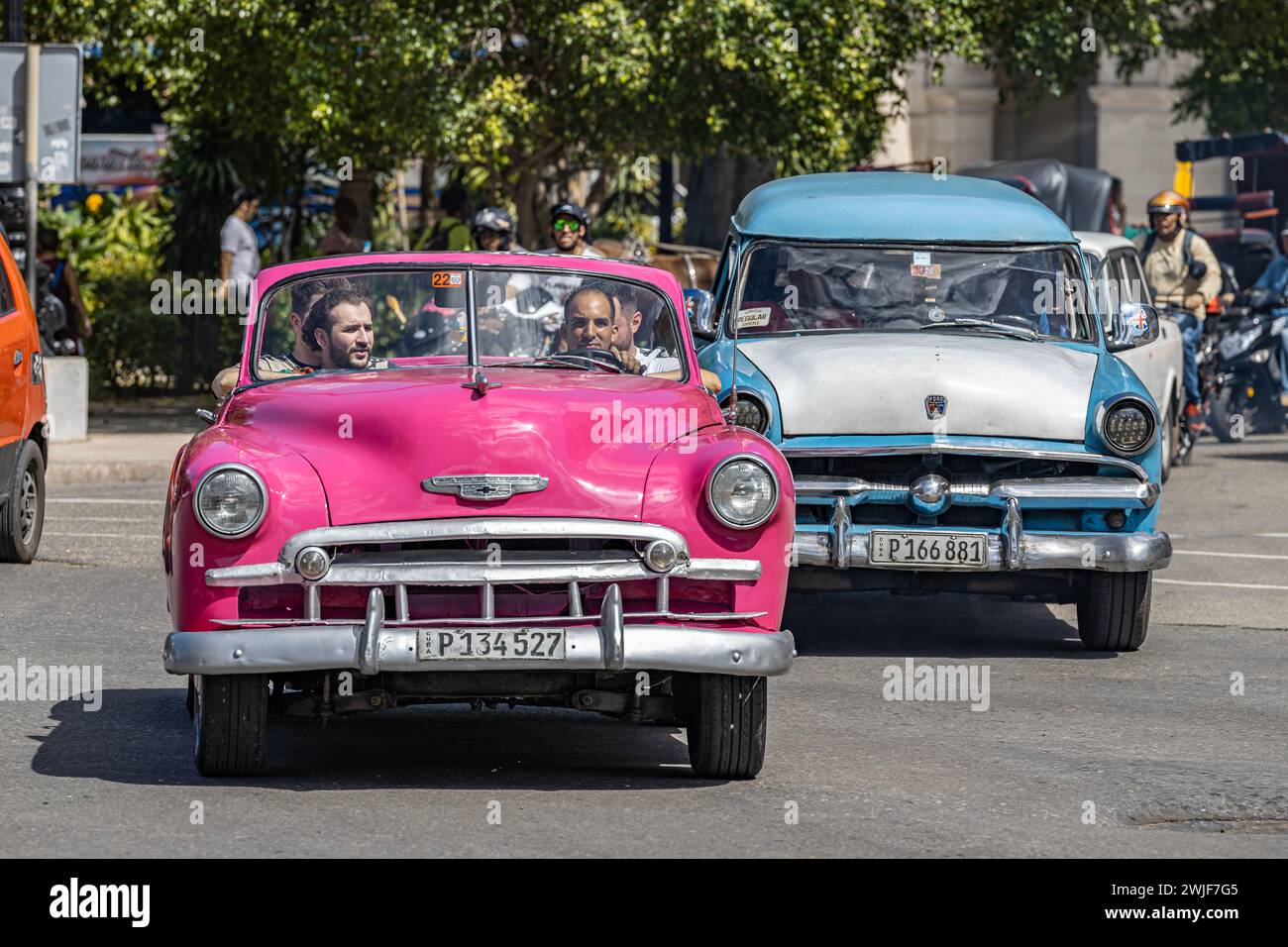 Old car in Havana Stock Photo