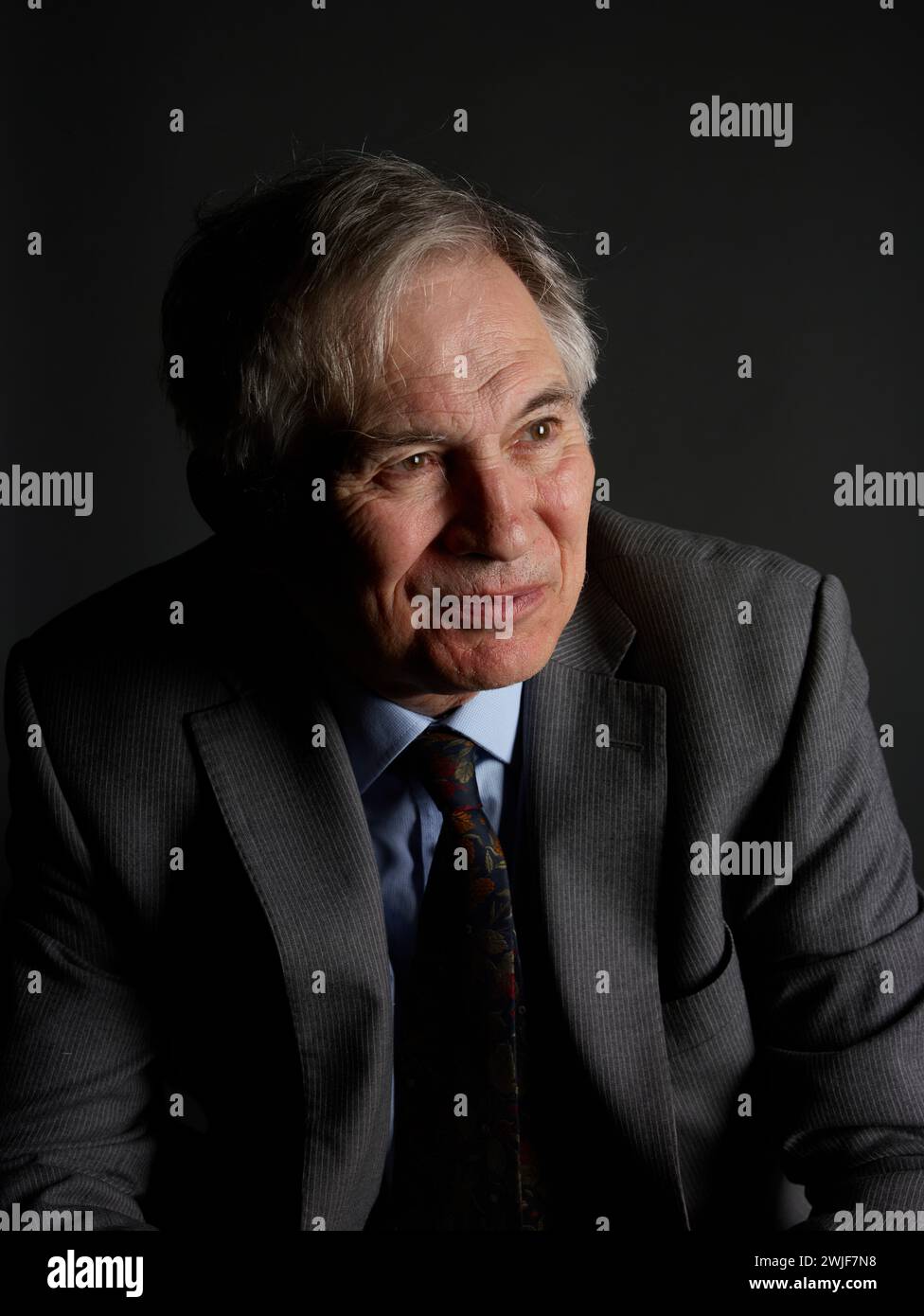 David Kynaston at the Oldie Literary Lunch 13-02-24 Stock Photo