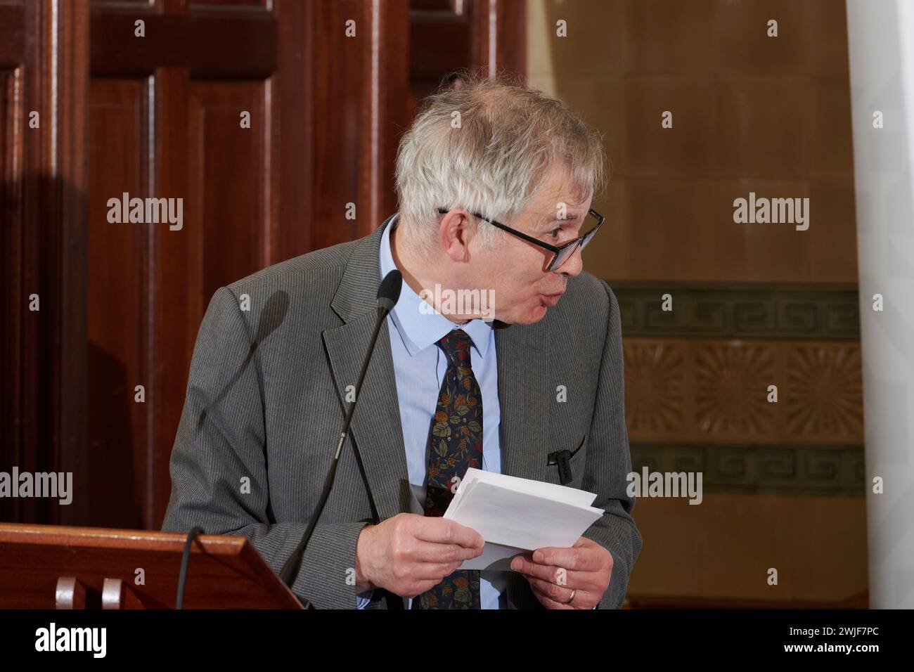 David Kynaston at the Oldie Literary Lunch 13-02-24 Stock Photo