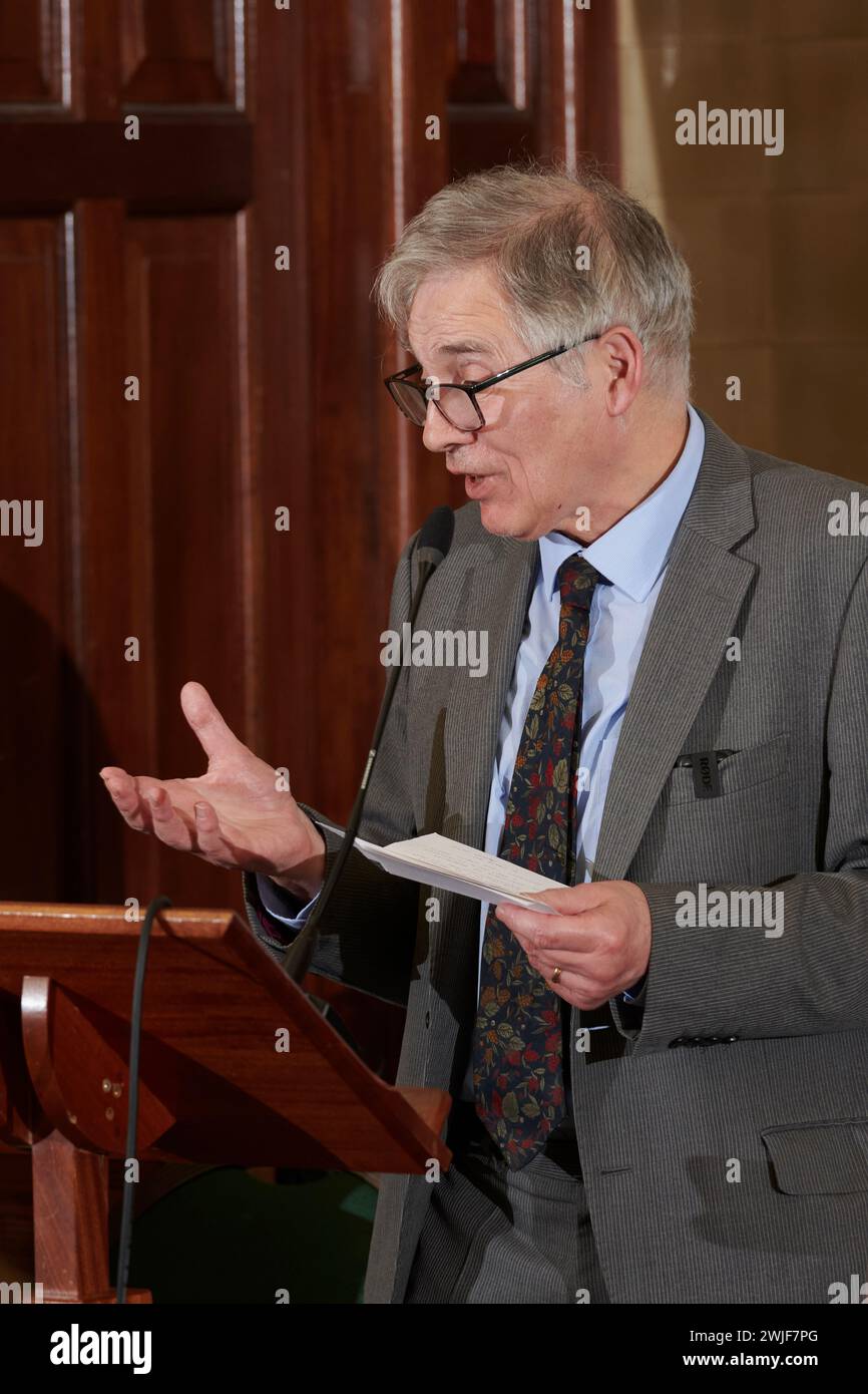 David Kynaston at the Oldie Literary Lunch 13-02-24 Stock Photo