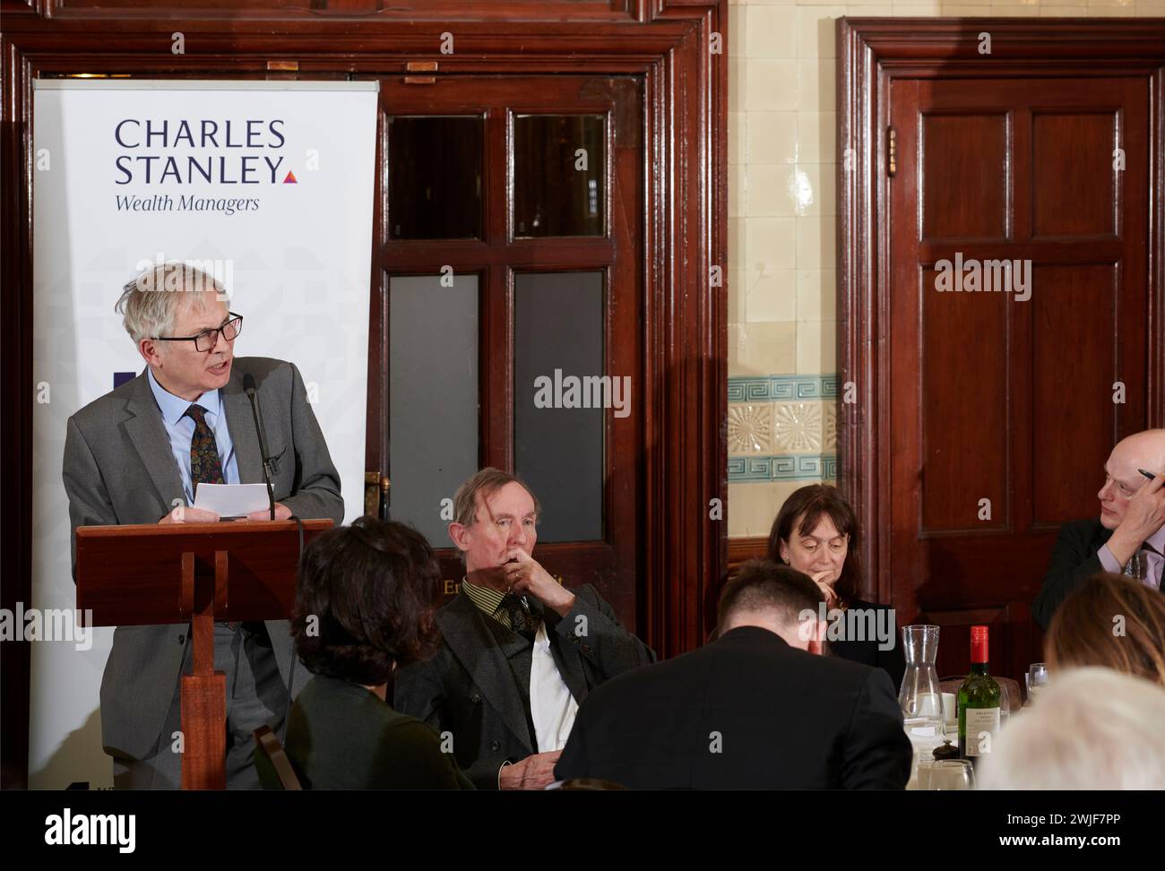 David Kynaston at the Oldie Literary Lunch 13-02-24 Stock Photo