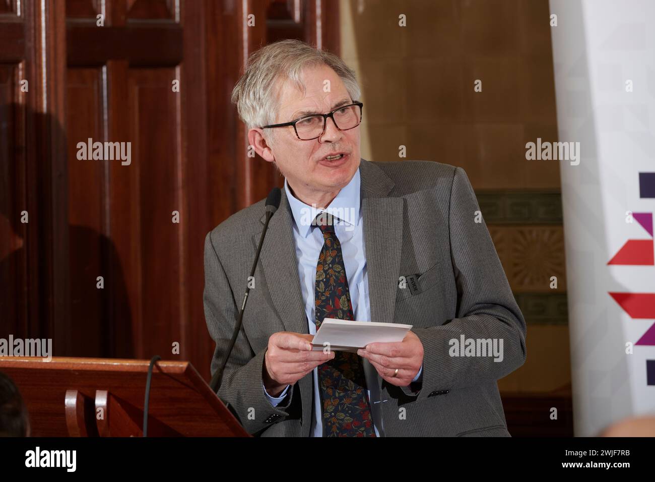 David Kynaston at the Oldie Literary Lunch 13-02-24 Stock Photo