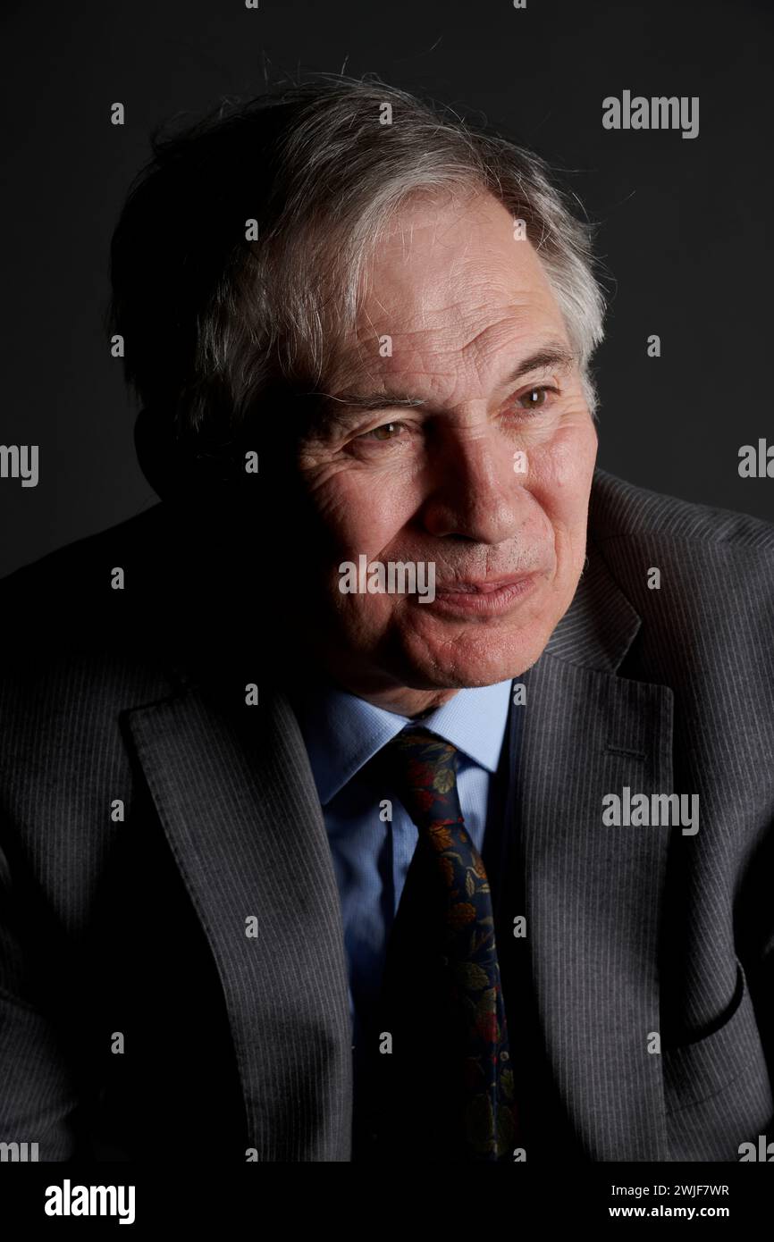 David Kynaston at the Oldie Literary Lunch 13-02-24 Stock Photo