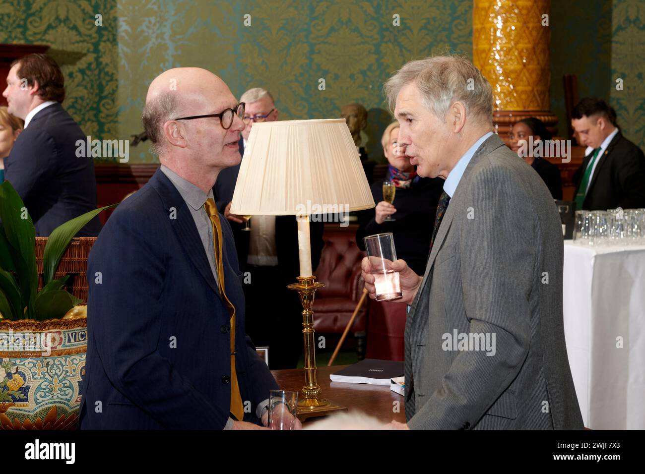 David Kynaston at the Oldie Literary Lunch 13-02-24 Stock Photo
