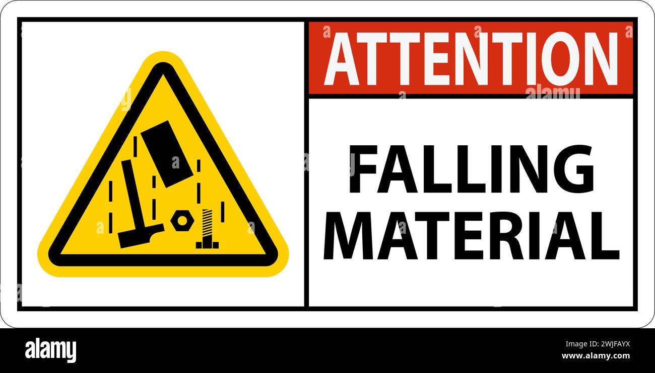 Material Object Sign Attention Sign, Falling Material Stock Vector Image & Art - Alamy