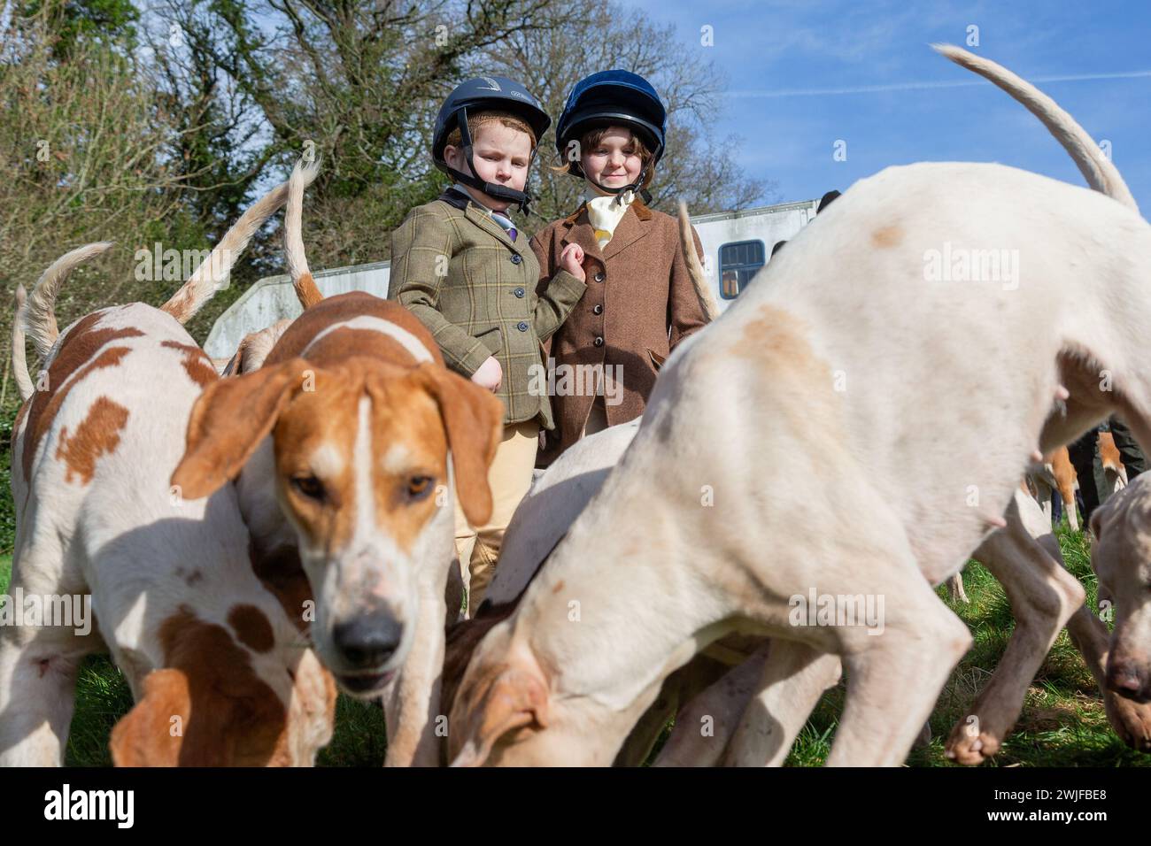 Arley, Worcestershire, UK. 15th February, 2024. Four year old Myla