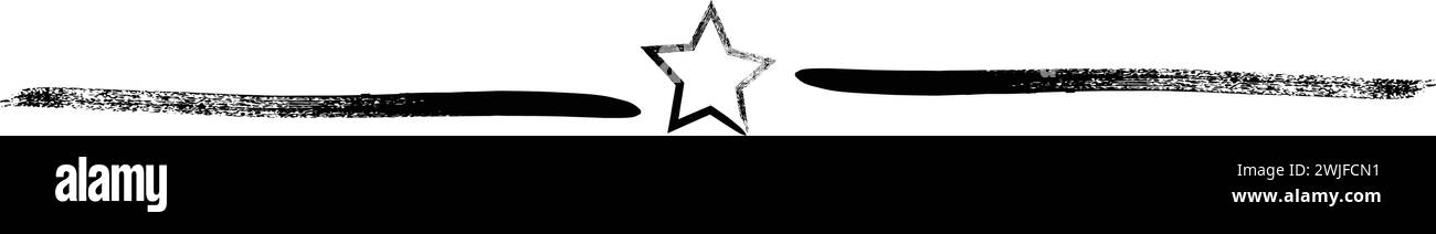 Star frame divider border horizontal line vector shape icon for ...