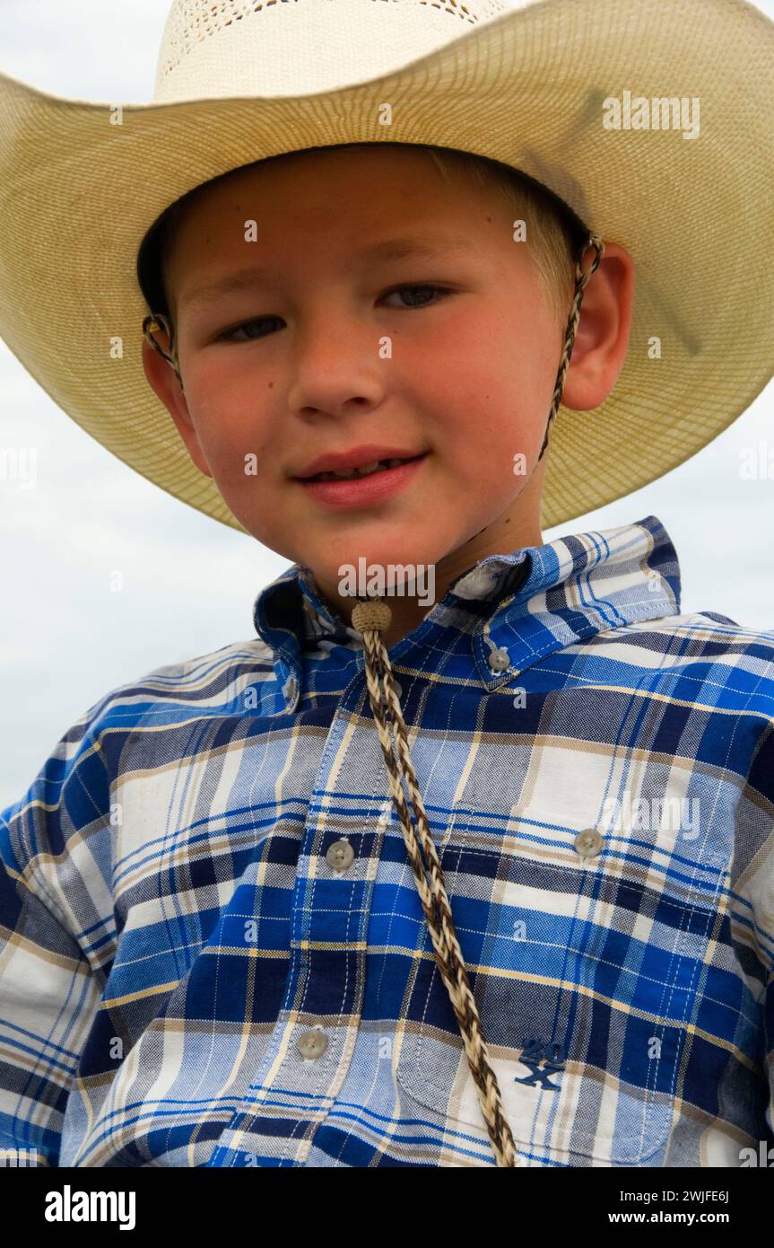 Cowboy, St Paul Junior Rodeo, St Paul, Oregon Stock Photo - Alamy