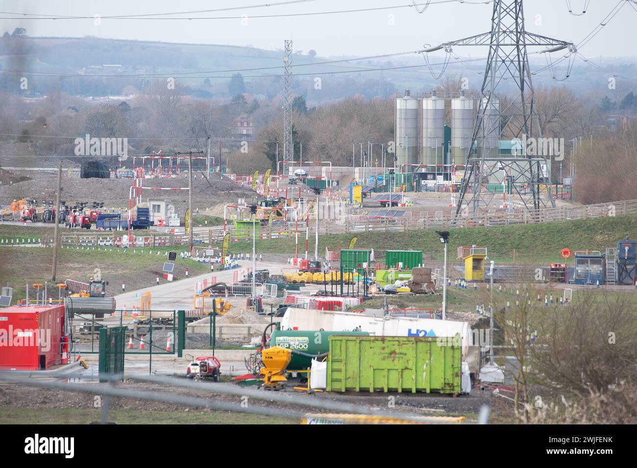 Wendover, UK. 15th February, 2024. HS2 have temporarily closed