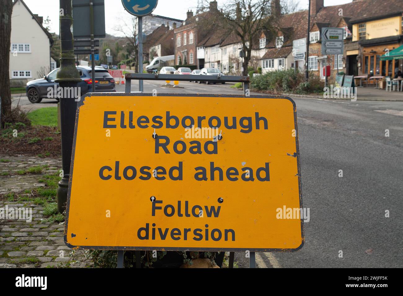 Wendover, UK. 15th February, 2024. HS2 have temporarily closed