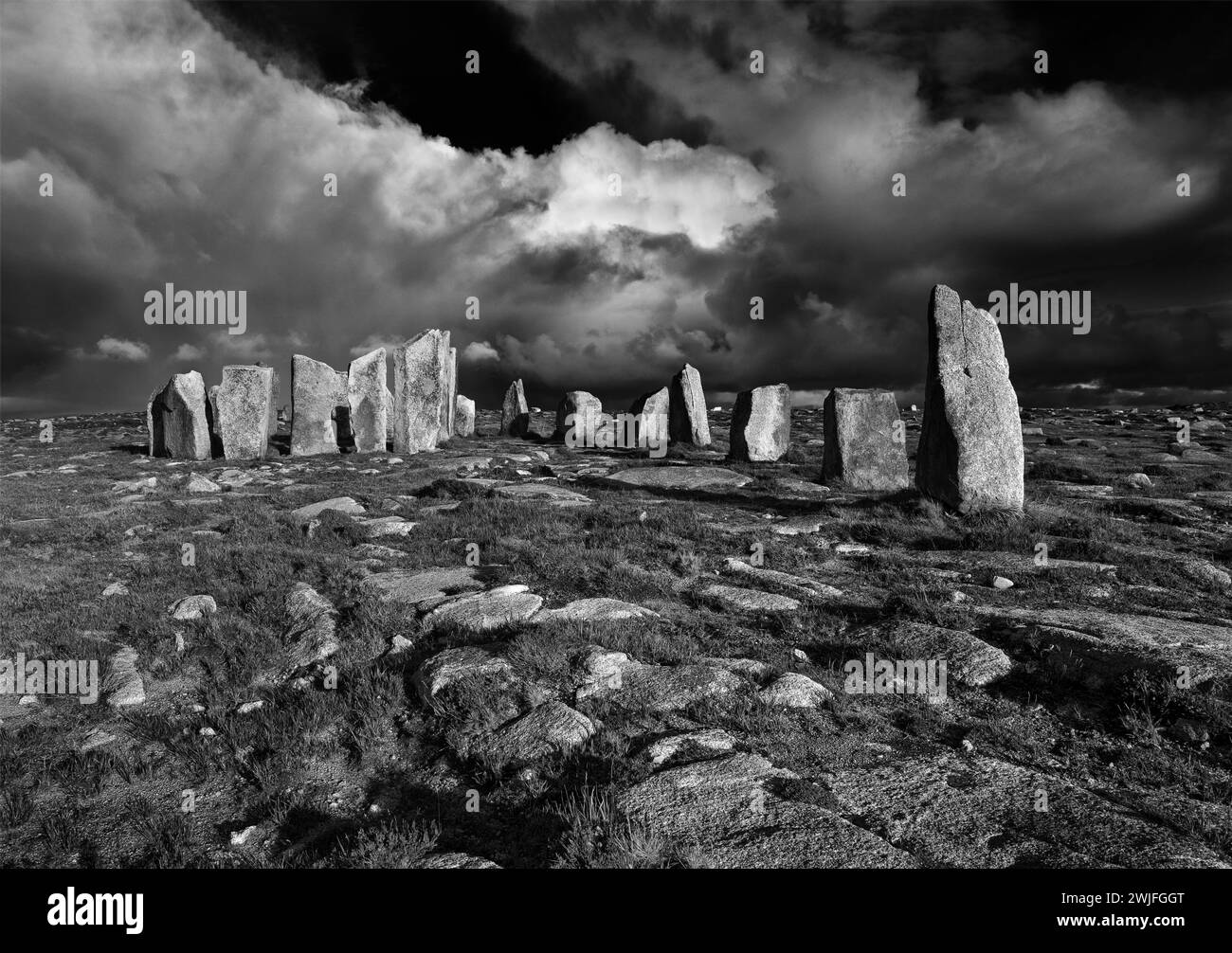 St Deirbhle’s Twist, a contemporary sculpture at the southern end of the Mullet Peninsula in County Mayo, Ireland. Stock Photo