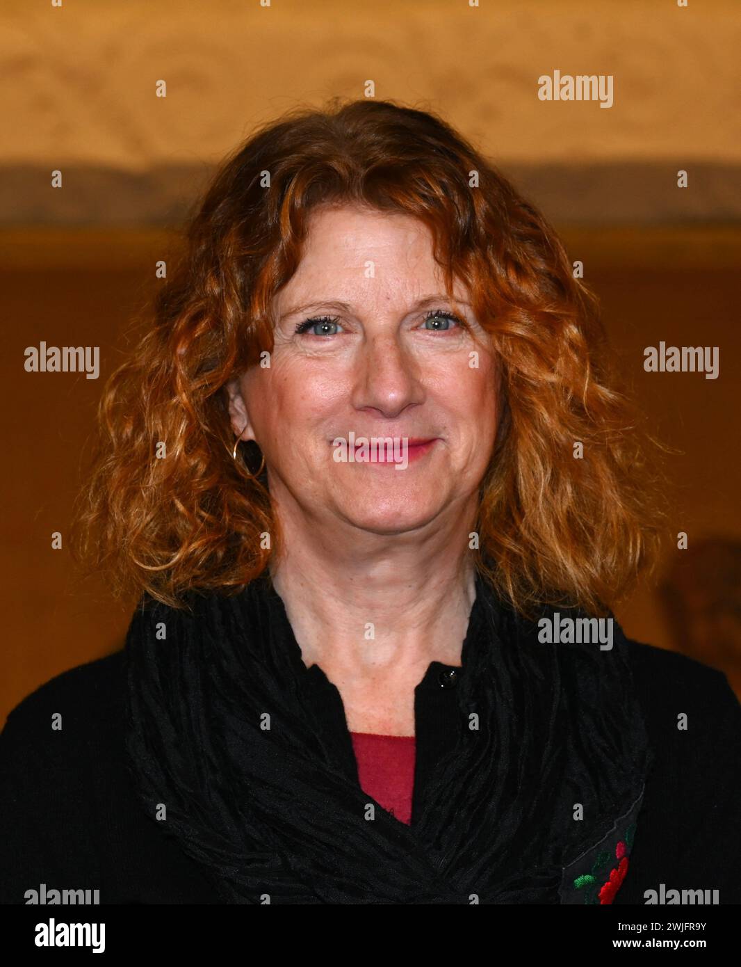 Milan, . 15th Feb, 2024. Milan, Italy Angela Finocchiaro and cast IL CALAMARO GIGANTE prose show at the Teatro Manzoni from 13 to 25 February 2024 In the photo:Angela Finocchiaro Credit: Independent Photo Agency/Alamy Live News Stock Photo