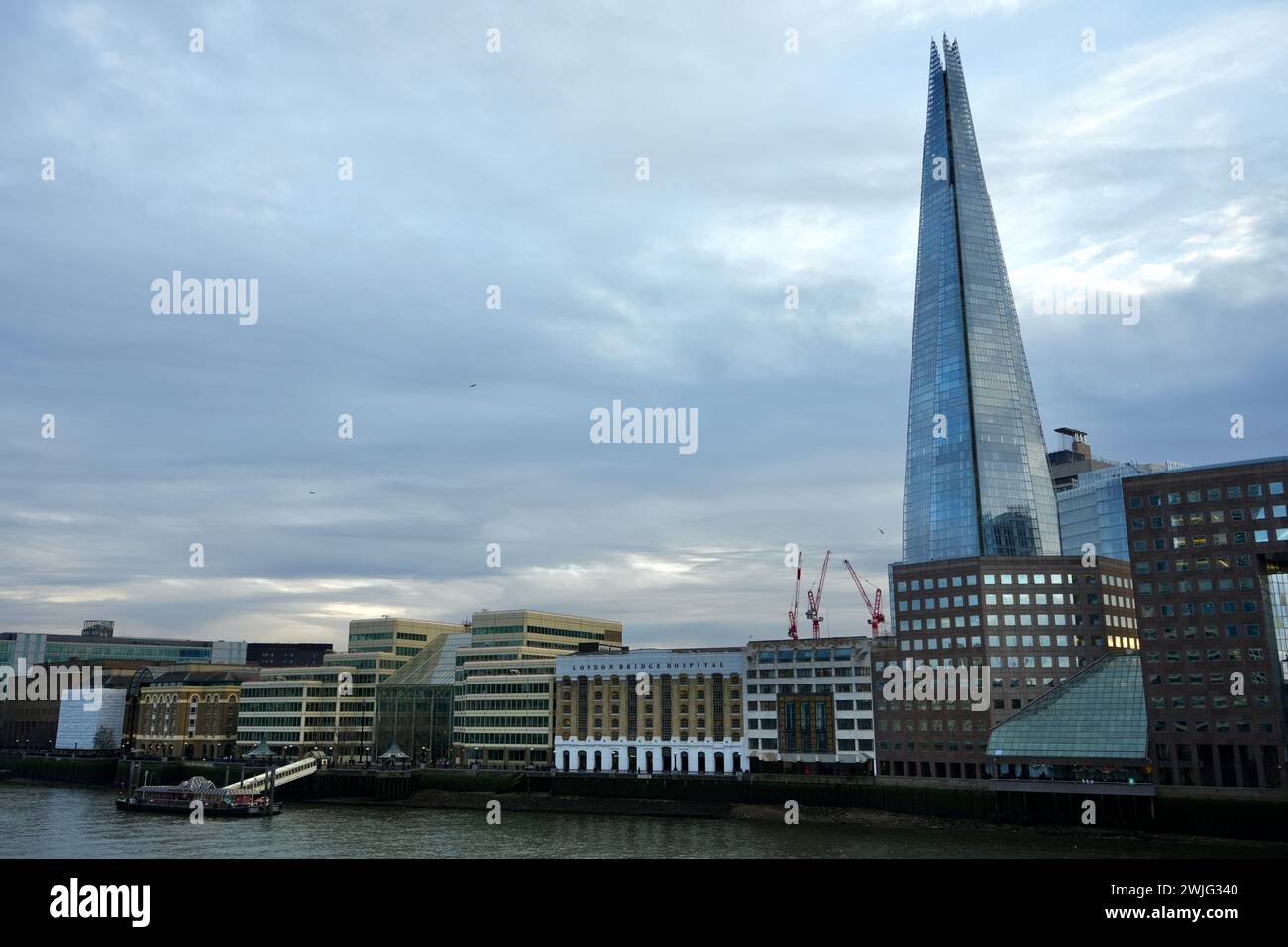 Overlooking the river thames and the shard hi-res stock 