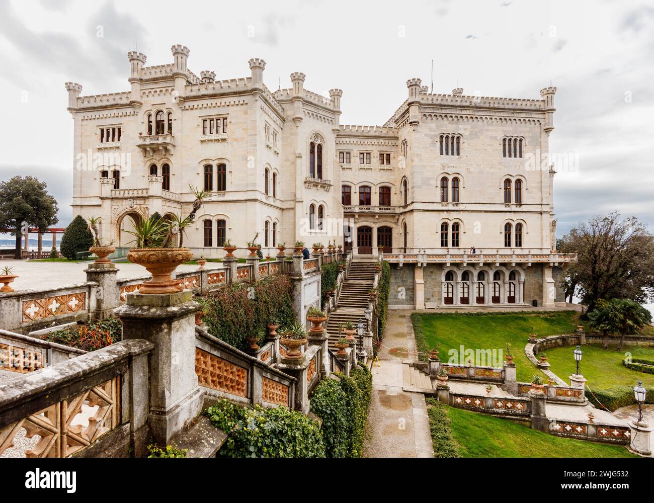 Trieste, Italy - February 12, 2024: Miramare Castle, where Archduke ...