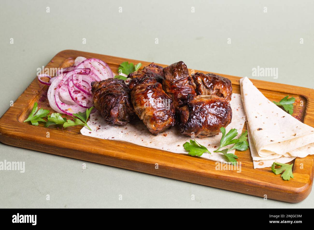 Lamb skewers, a global favorite, made with lamb, chicken, or beef