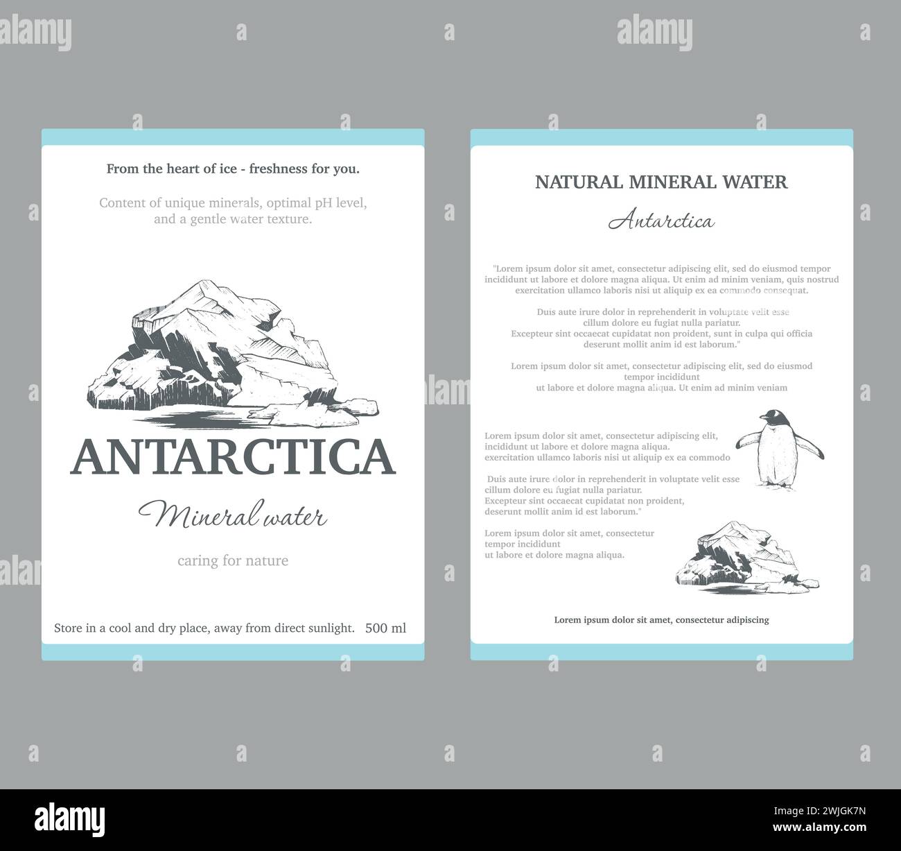 Packaging design. water bottle. Label design Stock Vector Image & Art ...