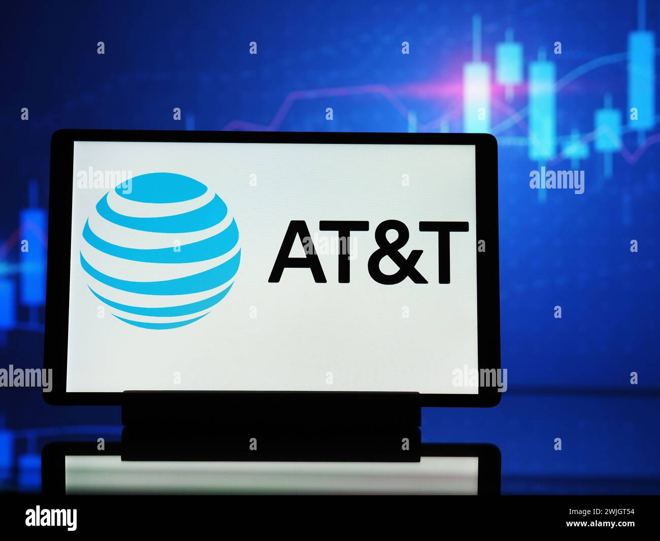 In this photo illustration, AT&T Inc. (American Telephone and Telegraph ...