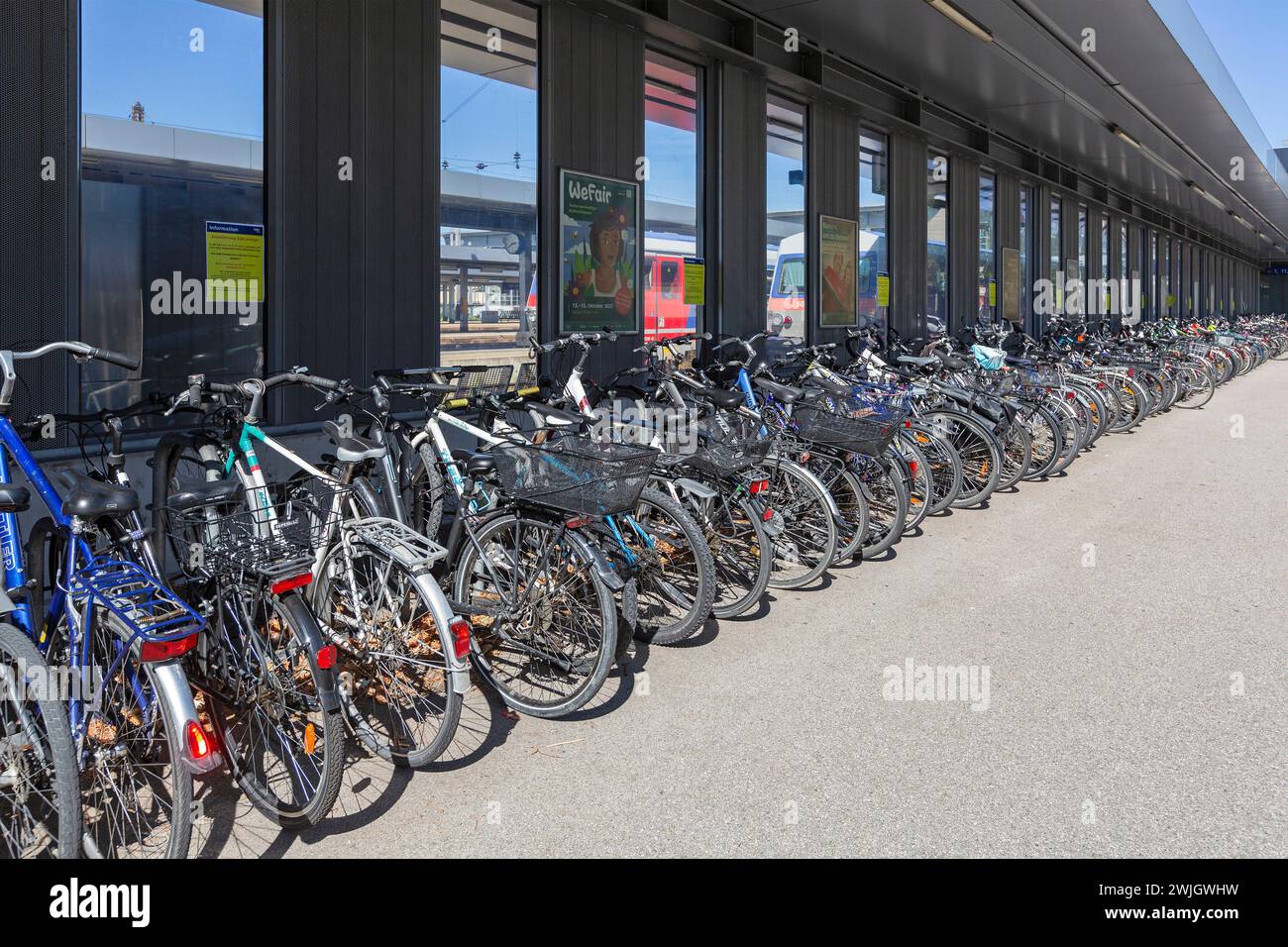 Cycling Park, Wels Central Station, Upper Austria, Austria Stock Photo