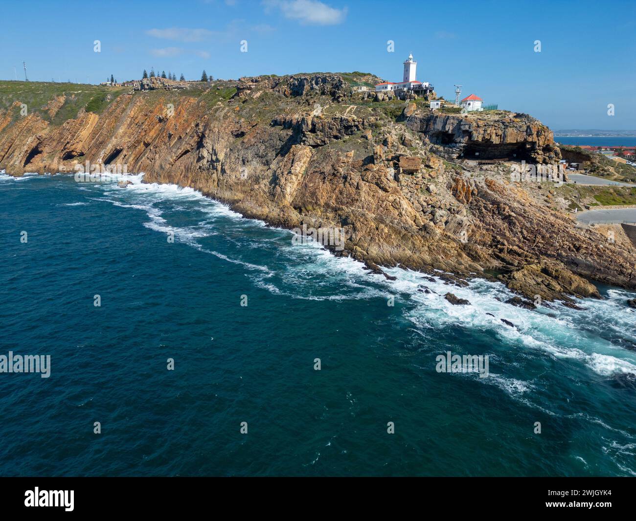 Cape St Blaize Lighthouse, Mossel Bay, Western Cape Province, Garden Route, South Africa Stock Photo