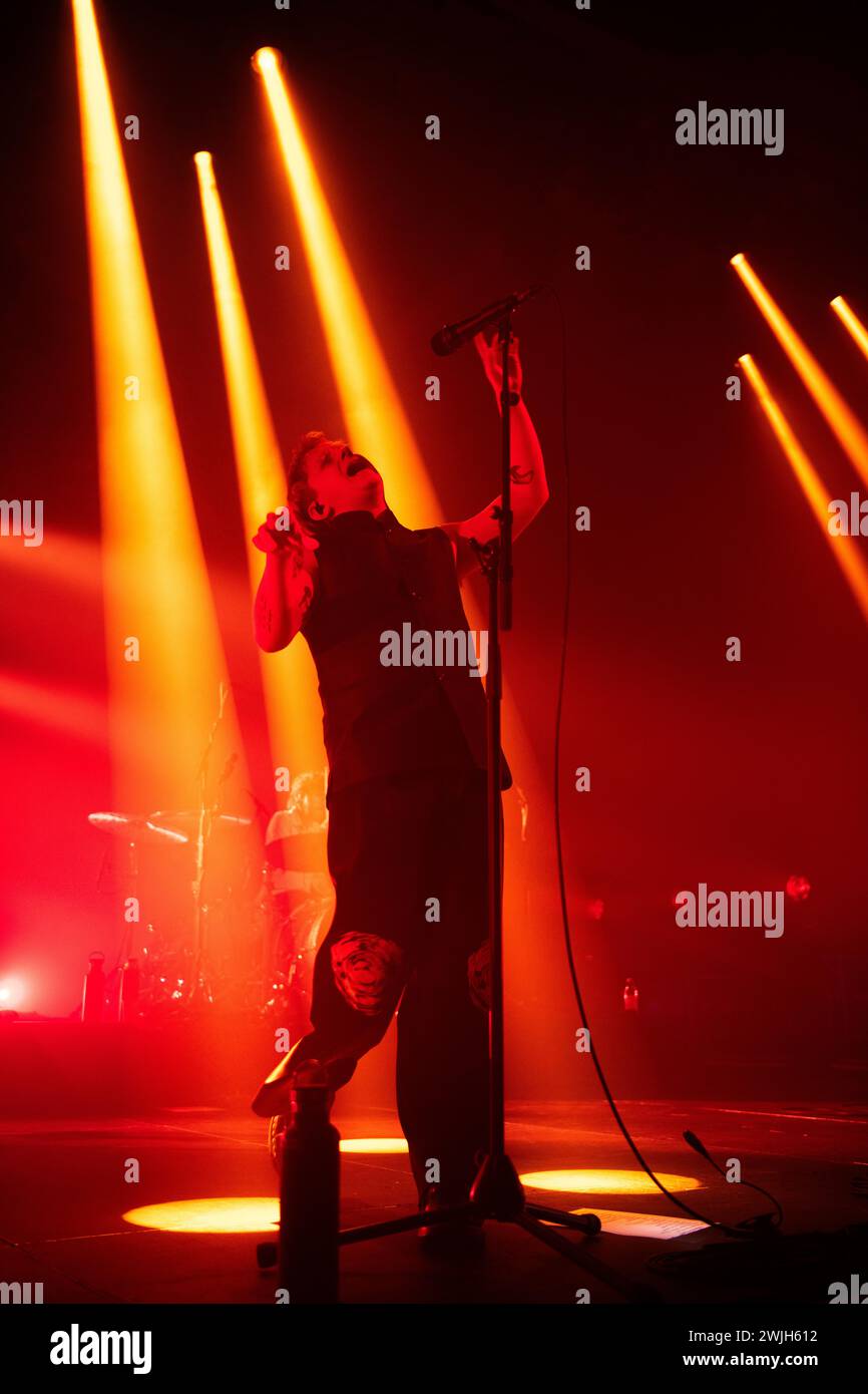 British rock band, Nothing But Thieves, performing live at the Columbiahalle in Berlin for their Welcome to the DCC world Tour Stock Photo