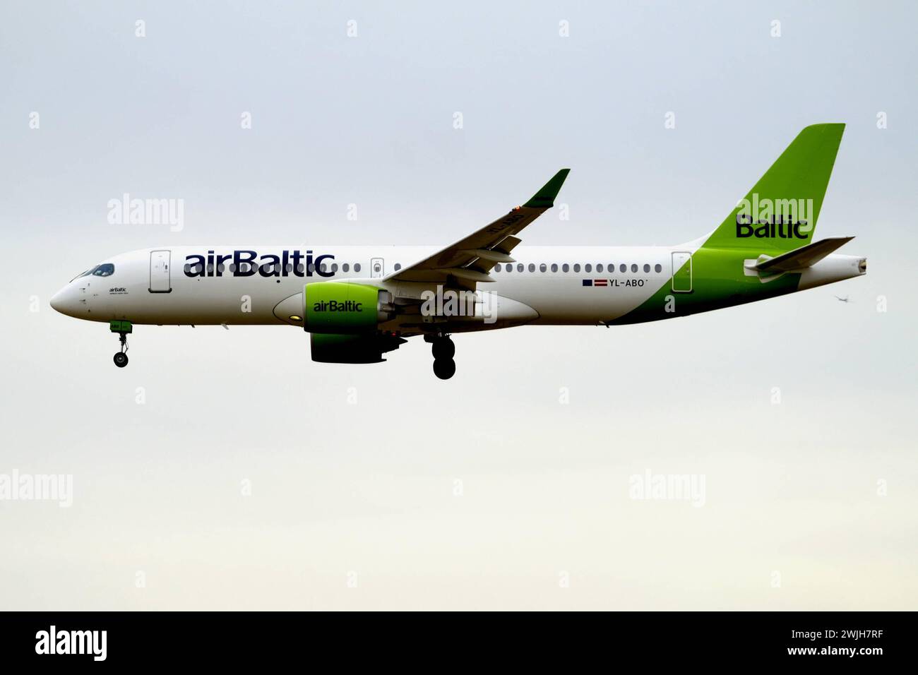 RECORD DATE NOT STATED Baltic s Airbus A220300 in Kloten sky in its
