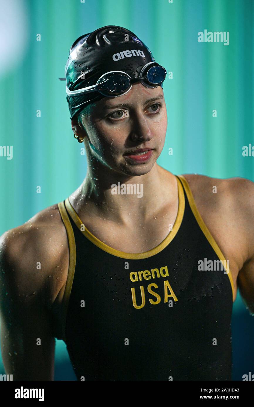 Doha, Qat. 15th Feb, 2024. Kate Douglass from USA at World Aquatics