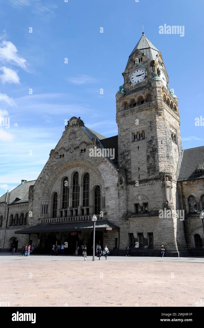 Metz railway station, Gare de MetzVille, built in 1905, 1908, Metz