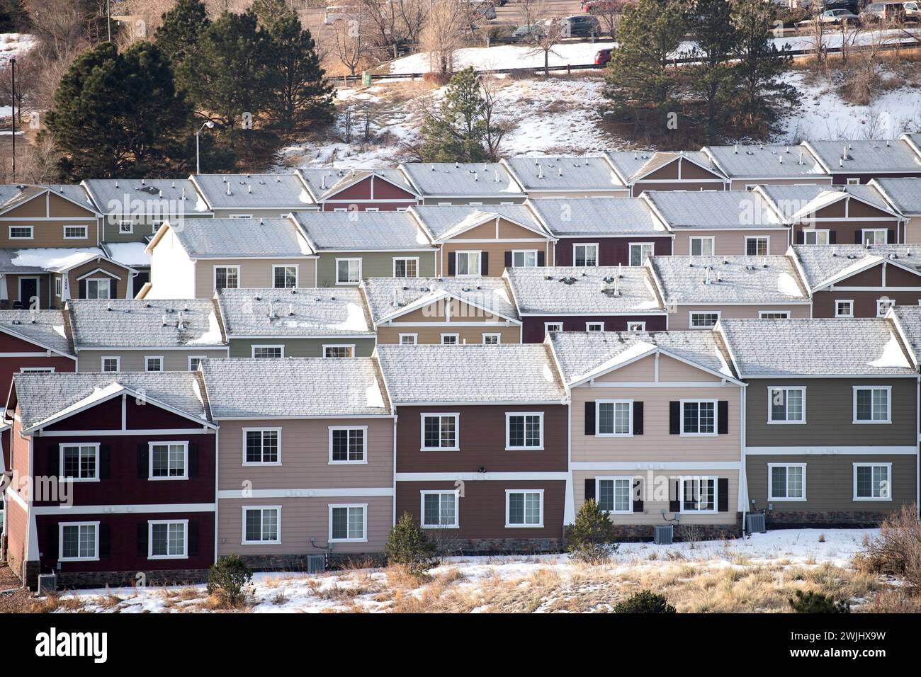 Multifamily apartments, townhomes, and condominium developments in the Briargate development in