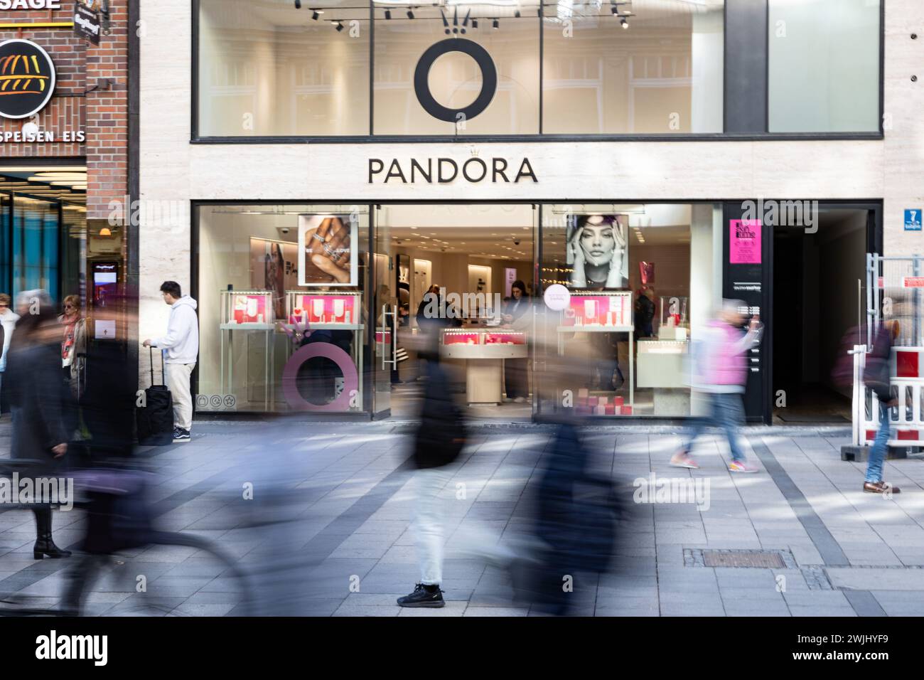 Munich, Germany. 15th Feb, 2024. Pandora Jewelry. People, including ...