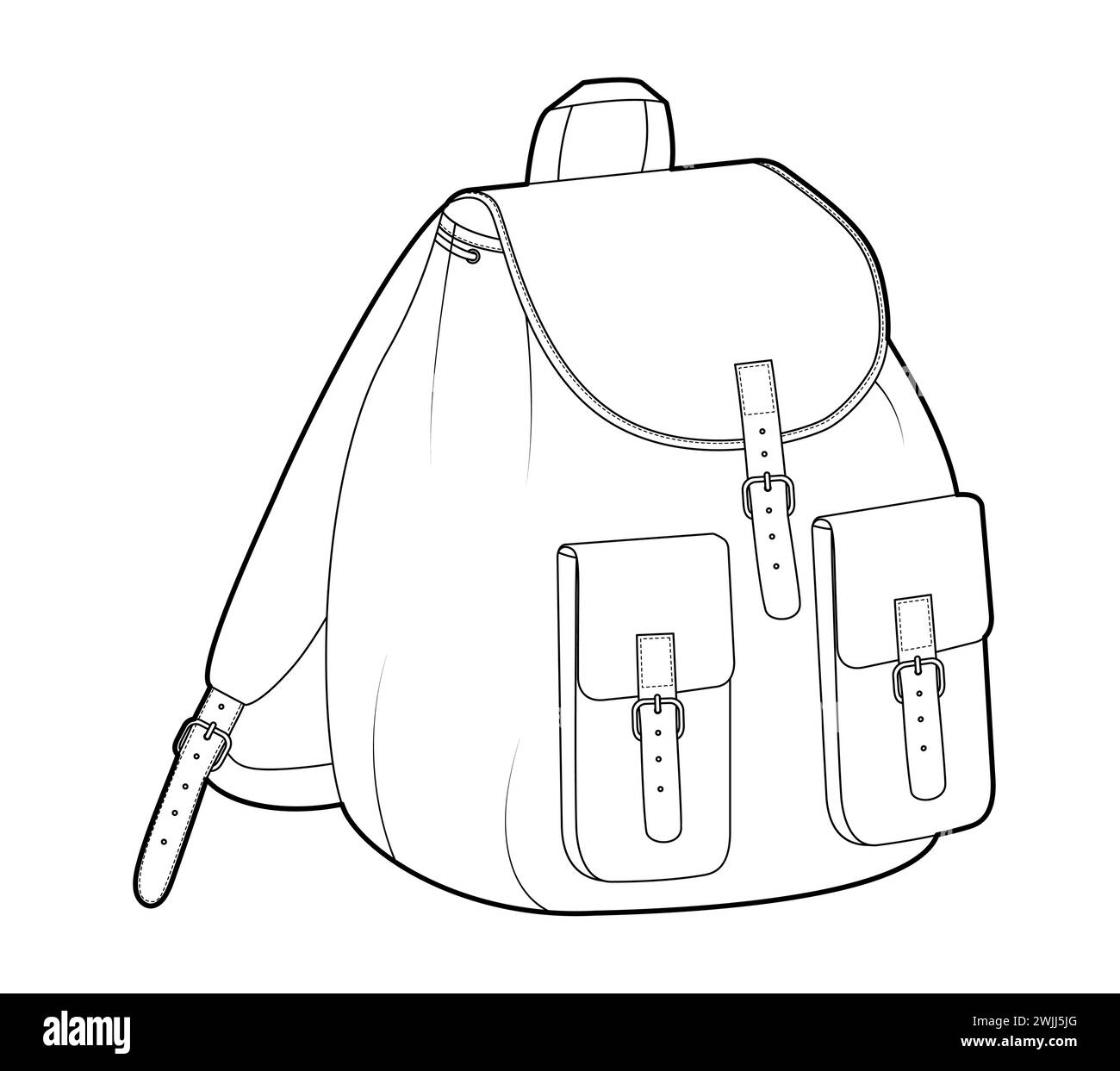 Child school bag back view Black and White Stock Photos & Images Alamy
