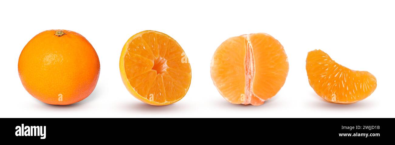 Peeling ripe tangerine on white background, collage Stock Photo - Alamy