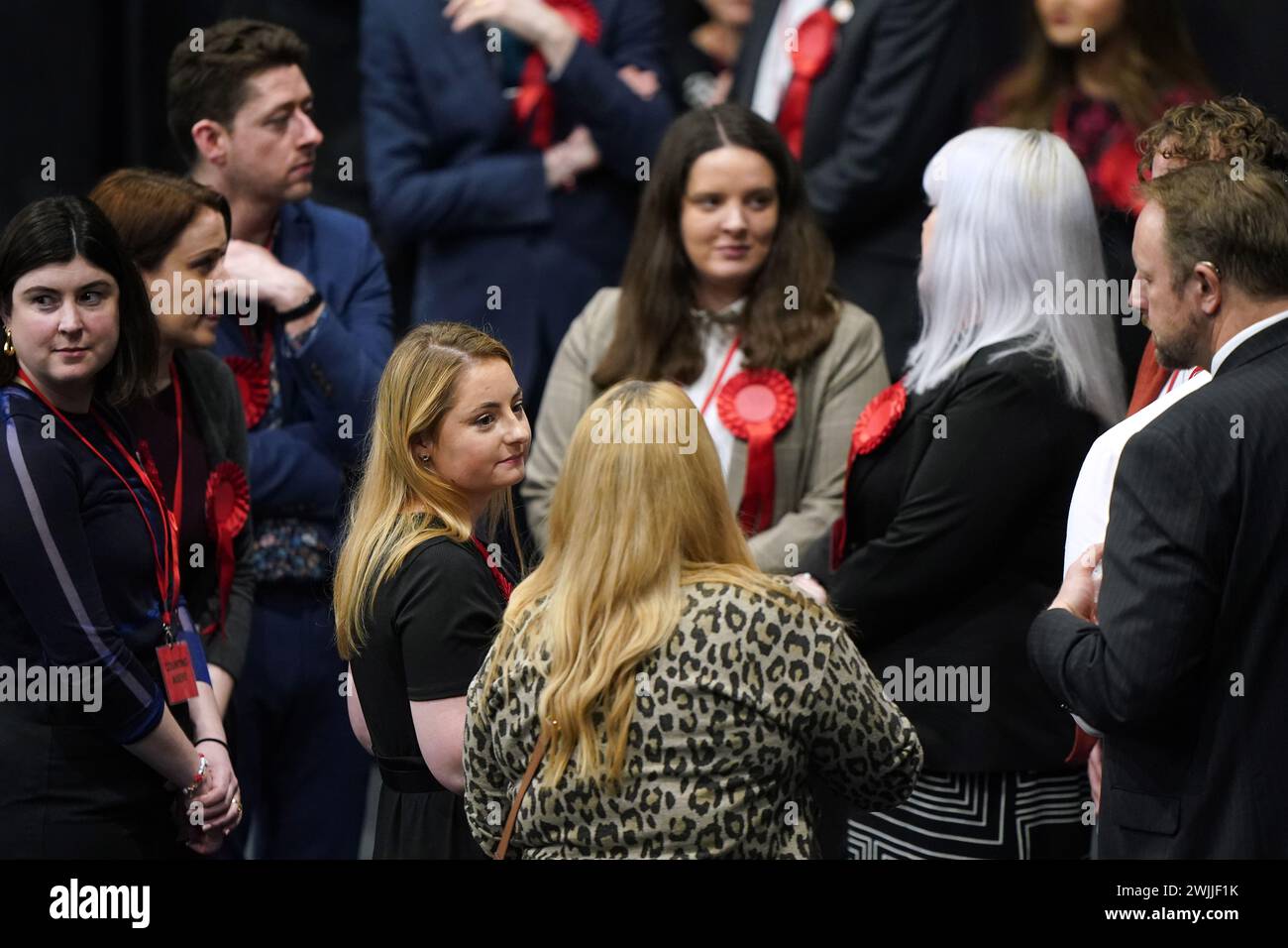 Labour Party candidate Gen Kitchen during the count for the Wellingborough by-election at the Kettering Leisure Village, Northamptonshire. Stock Photo