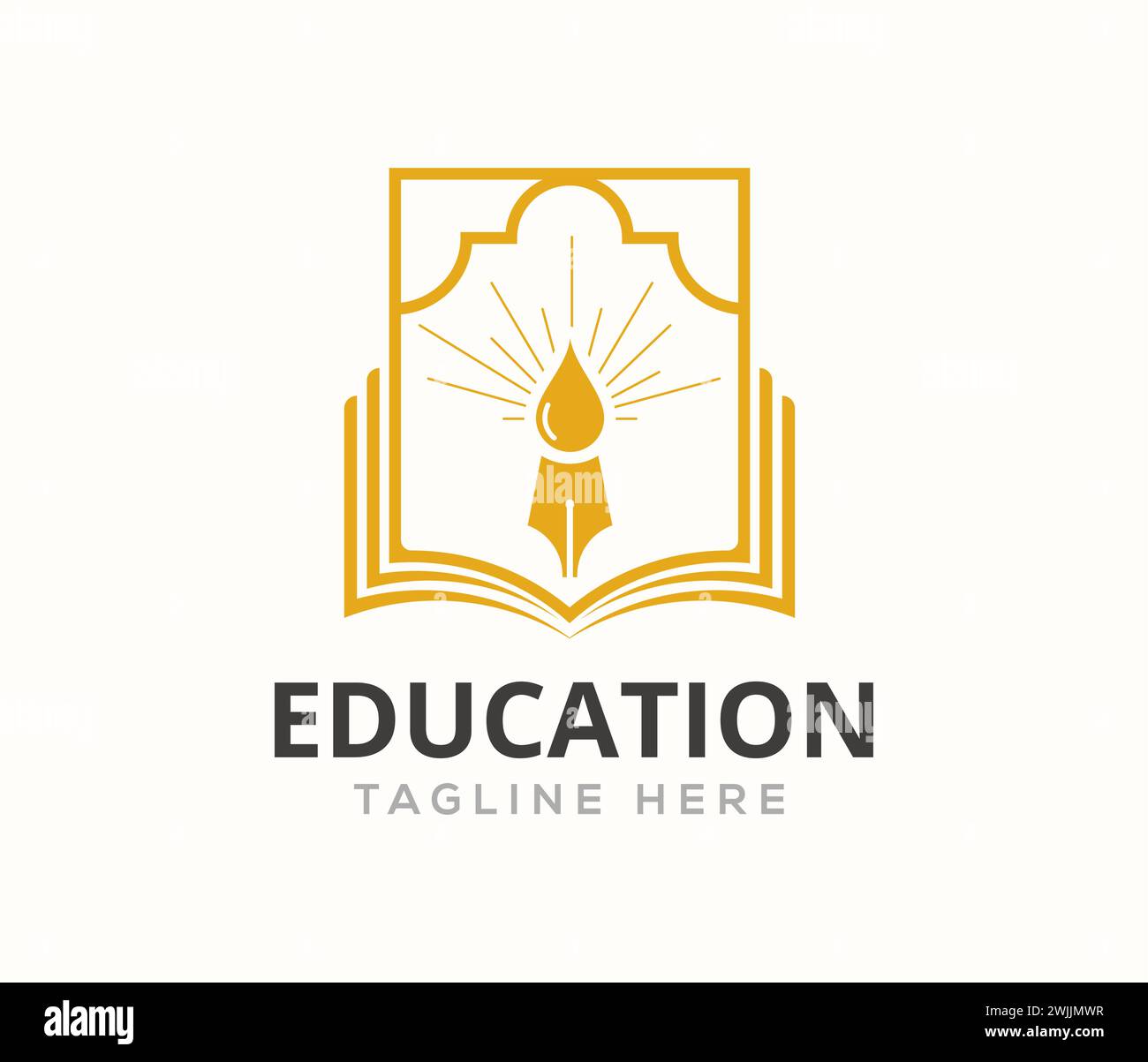 University, college and academy vector icons. Education or learning logo design template Stock Vector