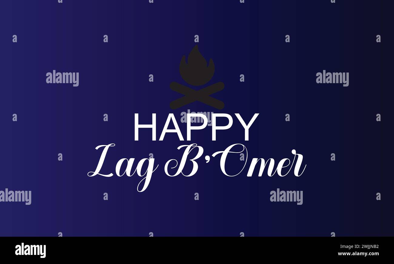 Happy Lag BOmer Stylish text illustration design Stock Vector