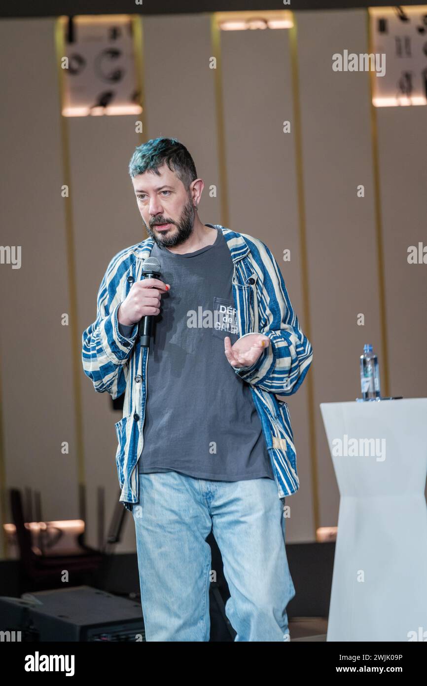 Moscow february 6 2024 famous russian designer artemy lebedev gives