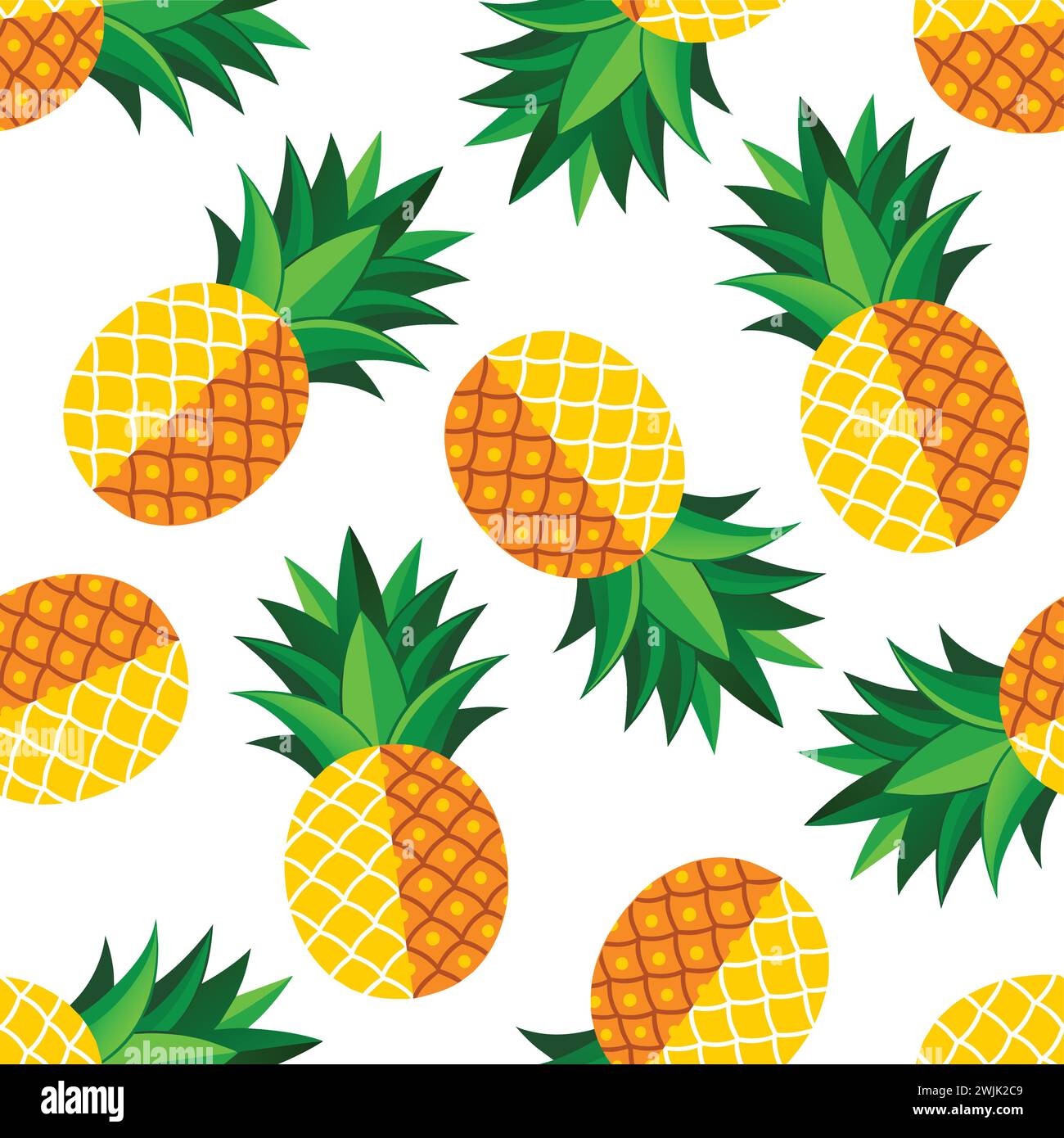 Pineapple seamless pattern. Vector illustration Stock Vector Image ...