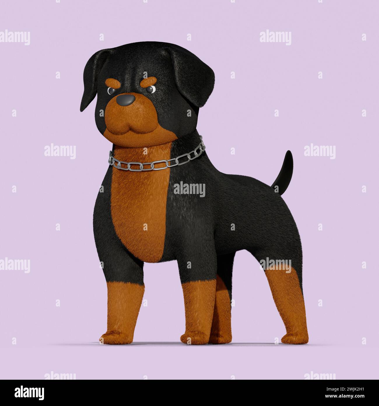 Rottweiler 3d Graphics Stock Photo