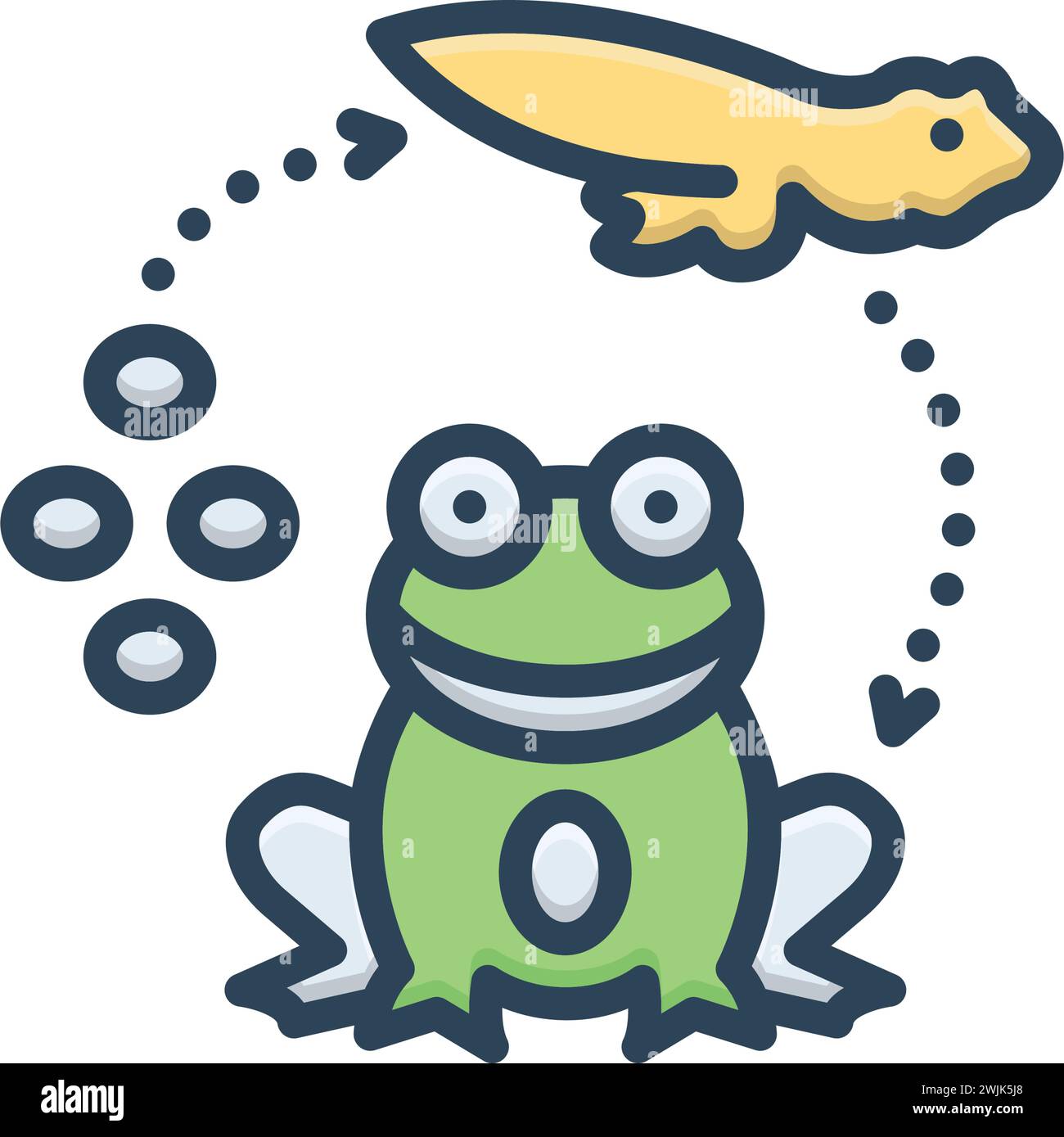 Tadpole silhouette Stock Vector Images - Alamy