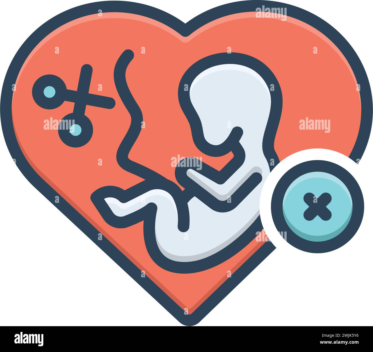 Icon for abortion,miscarriage Stock Vector