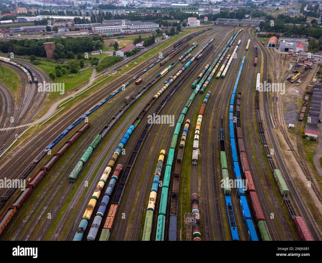 Aerial wide shot railway junction hi-res stock photography and images ...